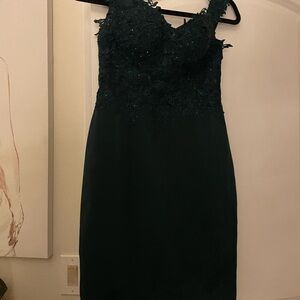 Elegant Green Lace Dress
